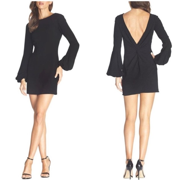 Dress the Population Dresses & Skirts - Dress the Population Mackenzie Back Twist Mini Dress Little Black Dress Small